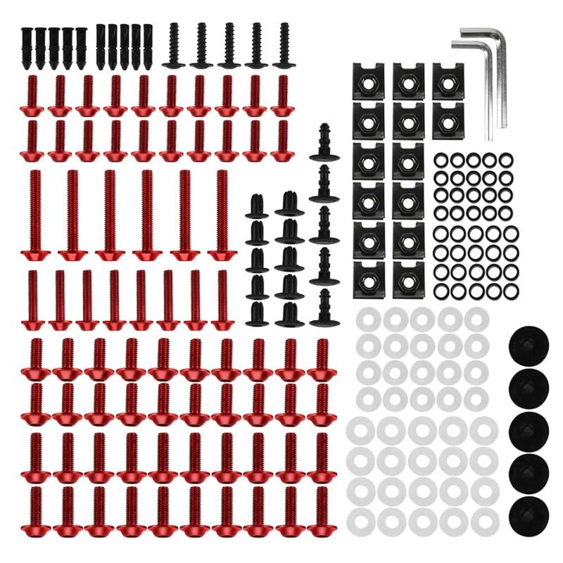 BABEGIM for RVF400 RVT1000 RVT1000SP2 Silverwing600 ST1100 ST1300A Motorrad Verkleidung Bolzen Windschutzscheibe Muttern Befestigungen Clips Schrauben(Red) von BABEGIM