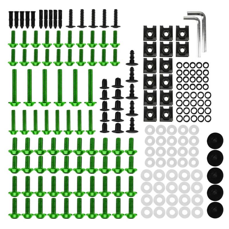 BABEGIM for XVS1300 XVS950 XZ550 YFZ350 YFZR7 YZ600 YZF600 YZF600R Motorrad Verkleidung Bolzen Windschutzscheibe Muttern Befestigungen Clips Schrauben(Green) von BABEGIM