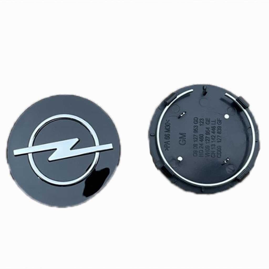 Nabendeckel für Opel Astra H 2004-2010,Felgenkappen Auto Nabenkappen Radnabendeckel Radkappen Felgendeckel Wheel Caps,A-Black-64MM von BACZXSPO