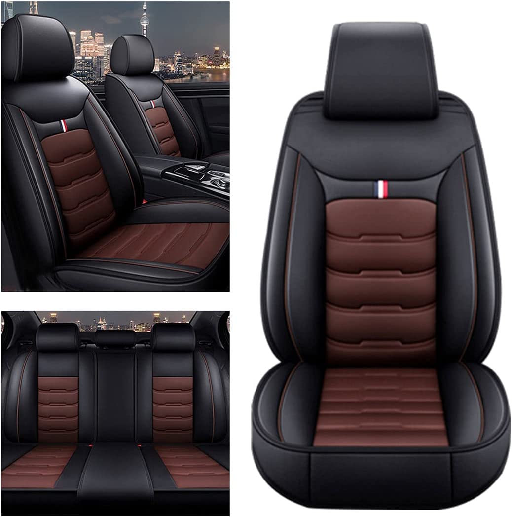 Auto Leder Sitzbezüge für BMW 2er 216i Active Tourer, Airbag kompatibel Allwetter Leder Komfortables sitzbezüge Autozubehör,C von BAFLO