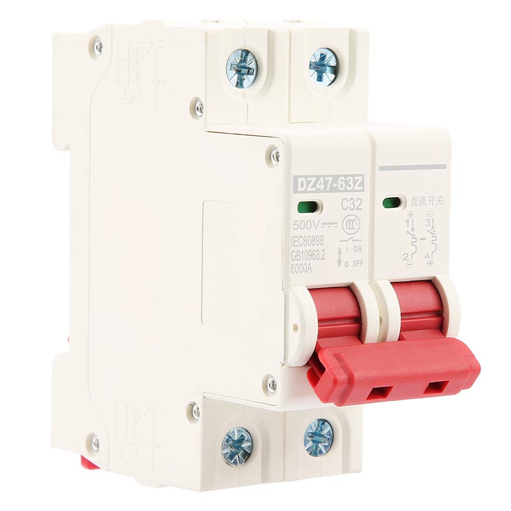 BAFOVY DC MCB Miniatur -Leistungsschalter, Flammschutzgehäuse, Hohe Bruchkapazität, Schnelle Reaktion, Starke Kompatibilität, 2p 32A AC/DC DIN Rail MCB für das Solarpanel -PV -System von BAFOVY