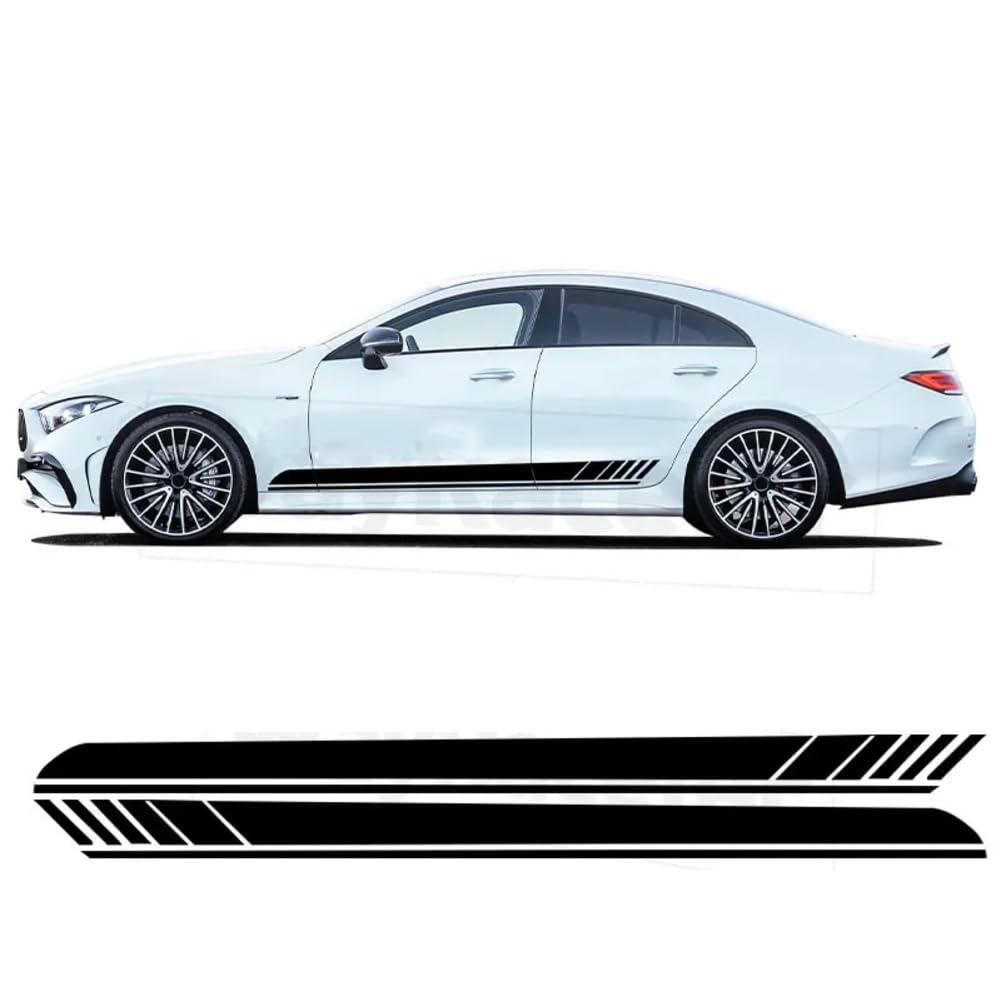 2 Stück Vinyl Edition 1 Tür Seitenstreifen Rock Aufkleber, für Mercedes Benz CLS Klasse C257 W219 X218 W218 W219 C219 AMG von BAGELSEVEN