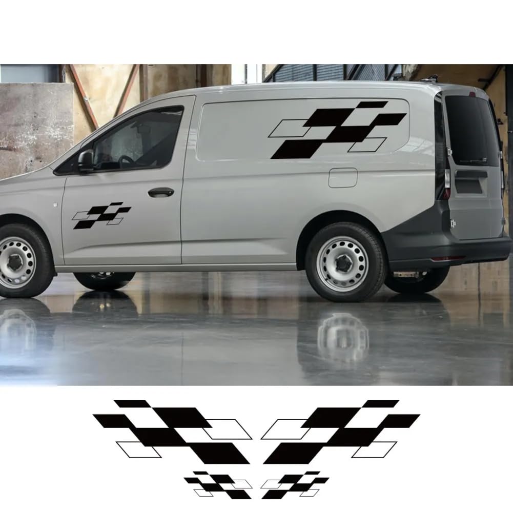 4PCS Auto Aufkleber, für VW Caddy MK1 MK2 MK3 MK4 4 3 2 Maxi Kombi Camper Van Grafik Vinyl Aufkleber Tuning Zubehör von BAGELSEVEN