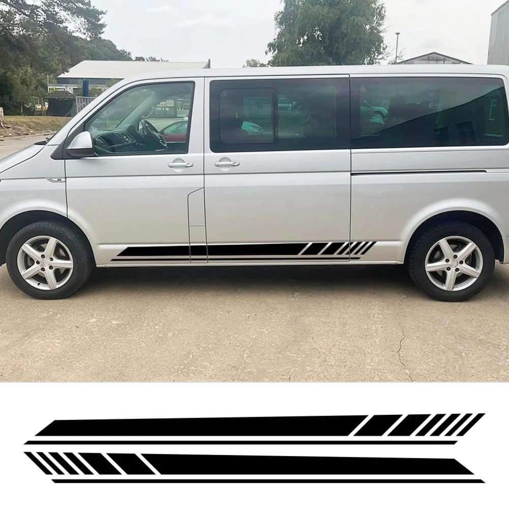 Auto Aufkleber, für VW Transporter T4 T5 T6 Camper Van Lange Streifen Seitengrafik Vinyl Aufkleber Auto Tuning Zubehör von BAGELSEVEN