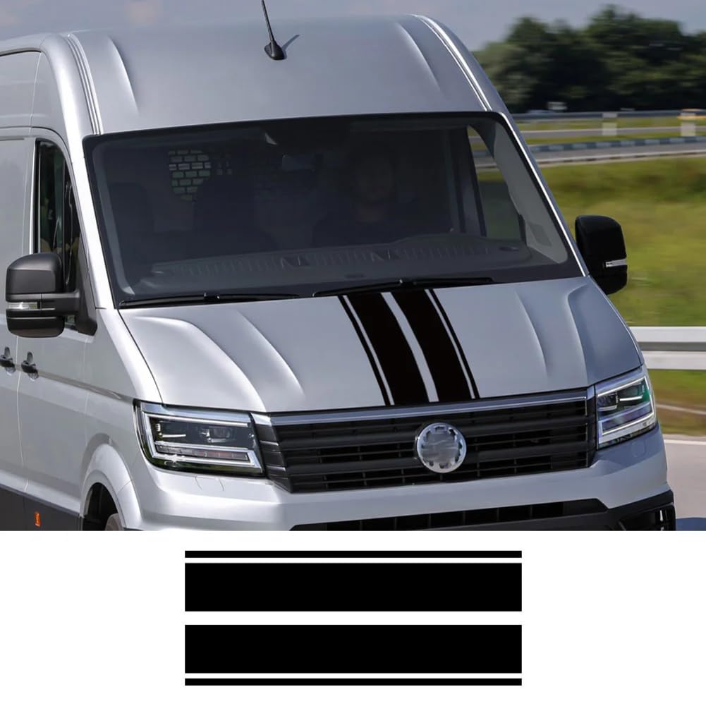 Auto Motorhaube Abdeckung Motor Aufkleber, für VW Crafter Wohnmobil Camper Van Umwandlung Linie Grafik Vinyl Aufkleber Zubehör von BAGELSEVEN