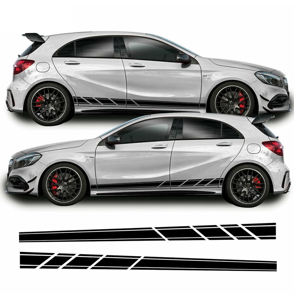 Untere Seitenstreifen, für Mercedes A Klasse A45 AMG Vinyl Aufkleber Aufkleber Grafik Kit von BAGELSEVEN