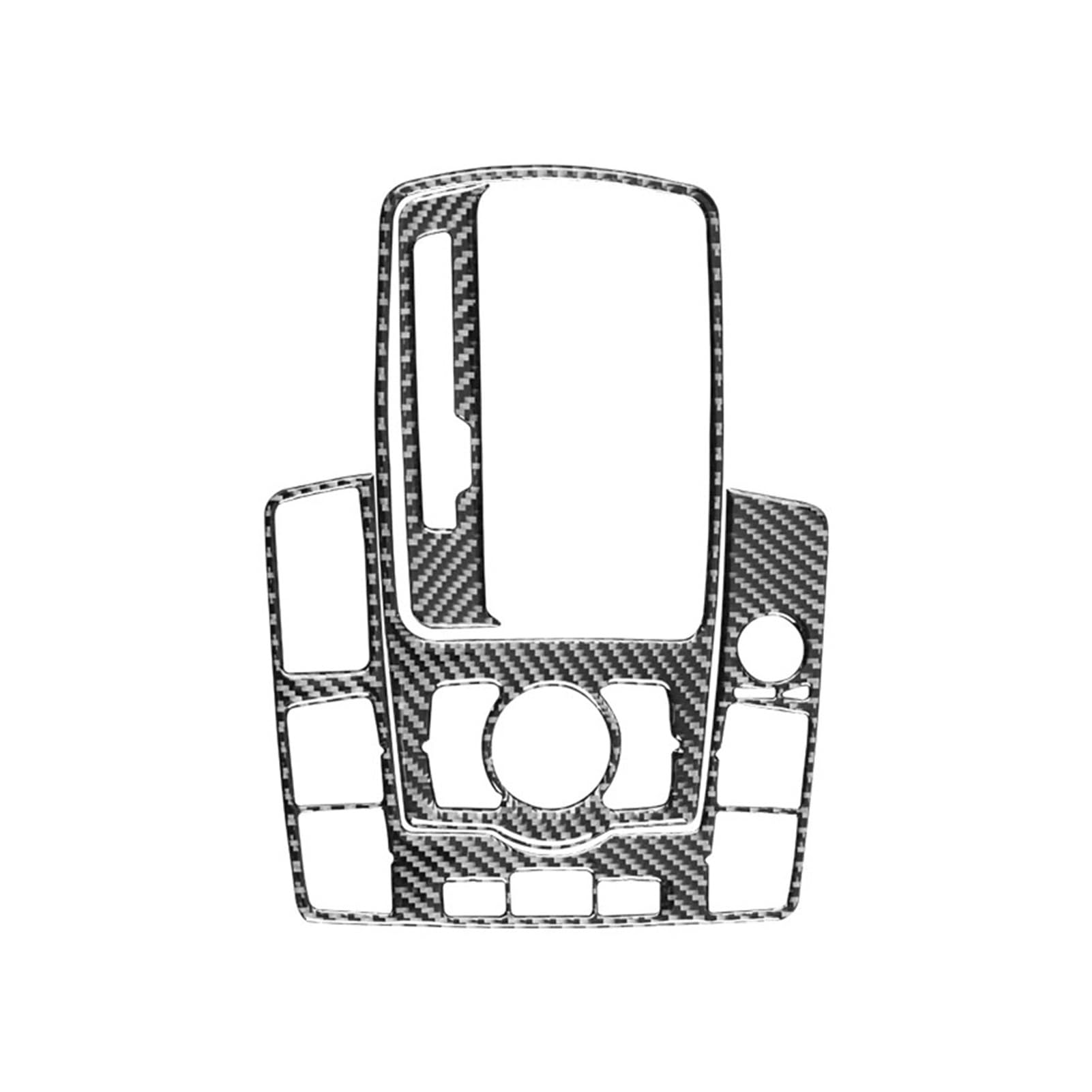 BAGETOR Kompatibel mit Q7 2007–2015, Autozubehör, Kohlefaser-Innenraum, Auto-Gangschaltung, Bedienfeld, Dekoration, Aufkleber, Abdeckung, Zierrahmen(Style B,for Left-Hand Drive) von BAGETOR