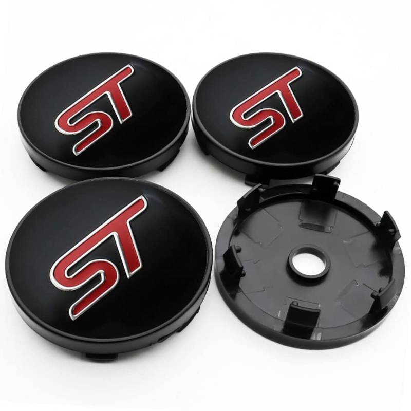 4 Stück Wheel Hub Caps Radzierdeckel Mittellochdeckel Ersatzteil,für Ford ST Focus x 2 3 Kuga Fiesta Mondeo 60mm 56mm Wasserdicht Staubdicht Verschleißfest und Langlebig,B-60MM von BAGLEV