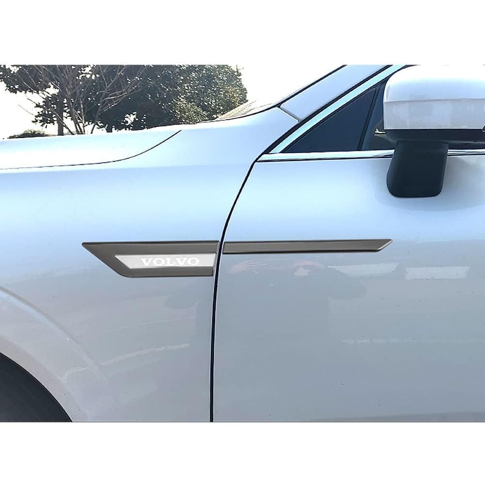 2 Stück 3D Auto Metallaufkleber Seitenaufkleber Kofferraum Aufkleber Für Volvo XC40/XC60/XC90/V60/V90/S60/S90 Emblem Abzeichen Styling Dekoration,C von BAHELS