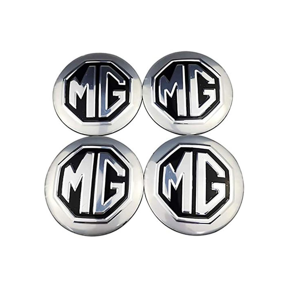 4 Stück Für Morris Garages MG 3 5 6 7 TF ZR ZS GS GT HS EZS EHS mg3 mg5 mg7 56mm Auto Radnabenkappen Nabenkappen Wasserdicht Radkappen Felgenkappen Staubdicht Nabendeckel Zubehör,Silver von BAHELS