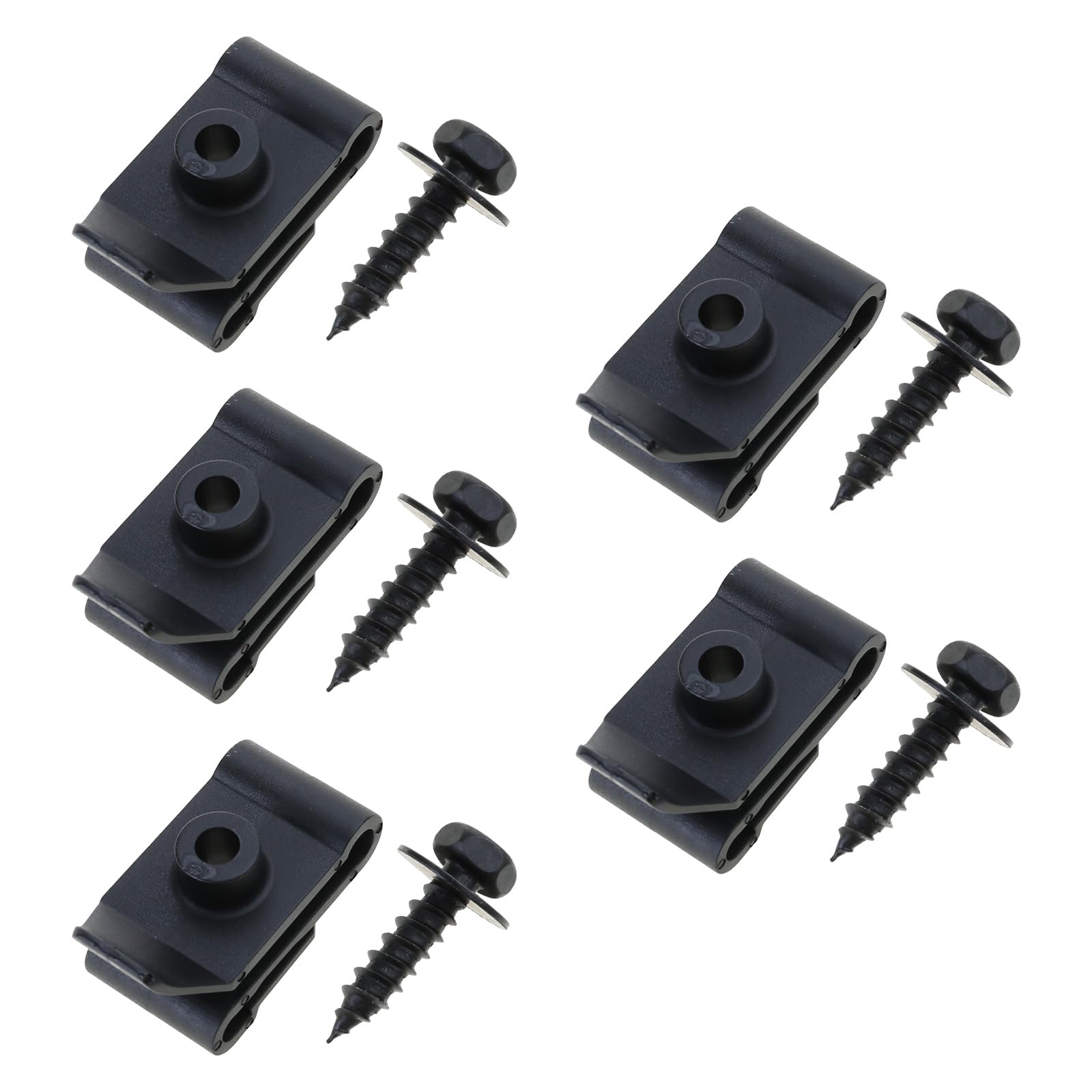 BAHJKASD 5/10Pcs Metall Motor Unter Abdeckungen Körper Schrauben Stoßstange Kotflügel Und Metall Trim Panel Frühling Clip Auto Auto U Clip von BAHJKASD