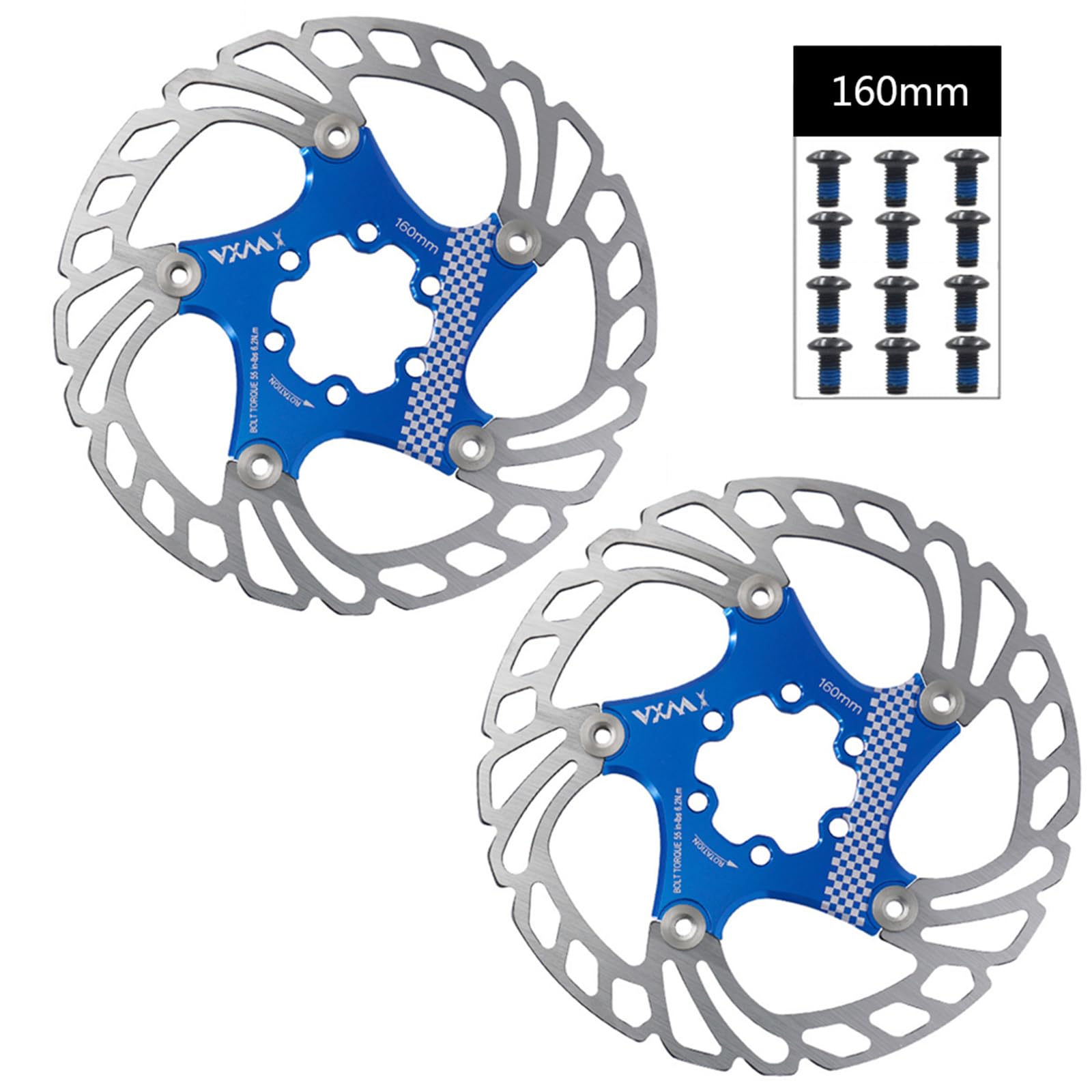 Professioneller Scheibenbrems-Rotor für Fahrräder, 140 mm, 160 mm, 180 mm, 203 mm, Scheibenbrems-Rotor mit 12 Schrauben, für Rennrad, Mountainbike, 140 mm, 160 mm, 180 mm, 203 mm, Fahrrad-Rotor, von BAIRU