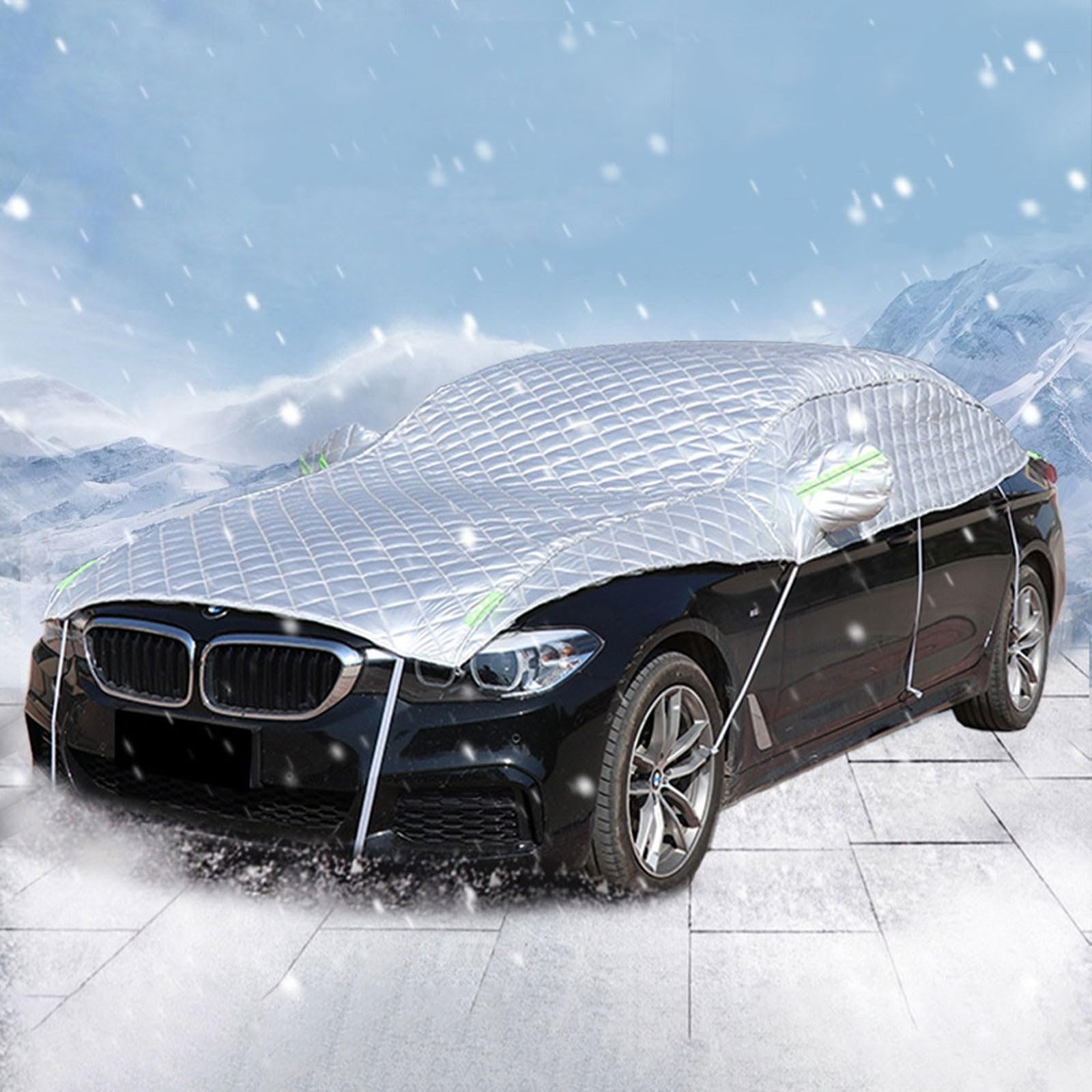 Auto Abdeckung Winter für 𝖡𝖬𝖶 2-Series M2 Coupe Hagelschutz Auto Wasserdicht Halbgarage UV Beständige Halbe Auto Abdeckplane Staubdicht Schneefest Outdoor Indoor von BAITUB