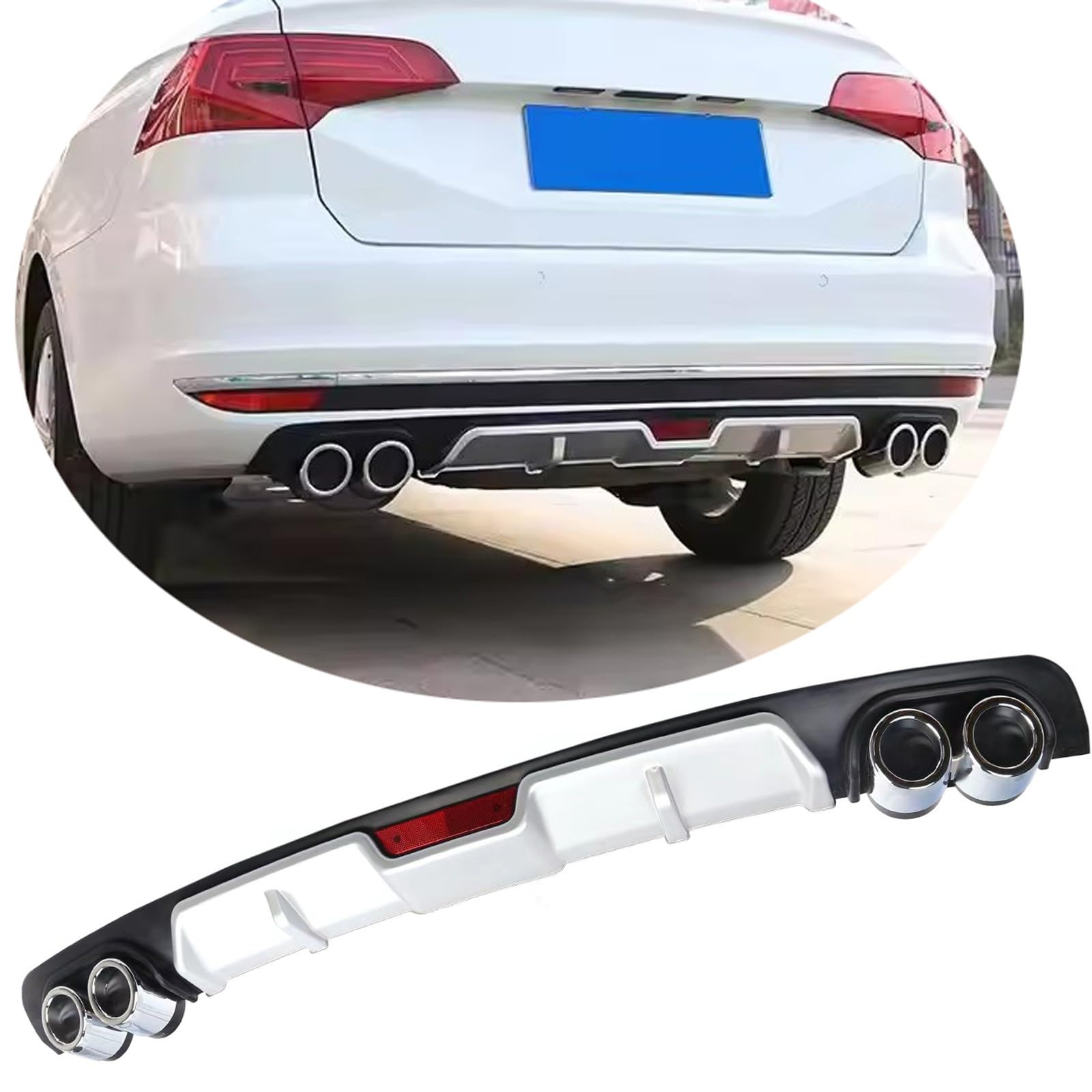 Auto Heckstoßstange Diffusor Car Rear Diffuser Rear Bumper Diffuser Auto Heckstoßstange Spoiler Diffusor Car Accessories(Color:Y) von BAITUB