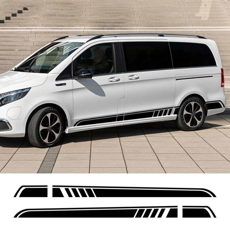 2 STÜCKE Auto Aufkleber, für Mercedes Benz Vito V Klasse Viano W447 V260 W639 W638 Marco Polo Camper Van Tuning Zubehör Vinyl Aufkleber von BAKRSYT