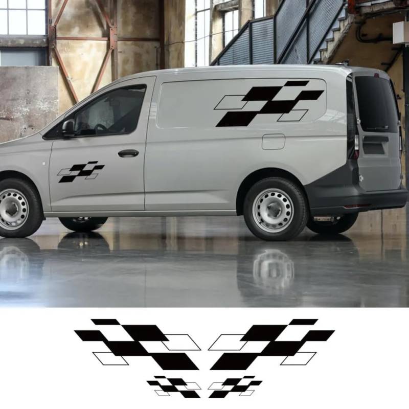 4PCS Auto Aufkleber, für VW Caddy MK1 MK2 MK3 MK4 4 3 2 Maxi Kombi Camper Van Grafik Vinyl Aufkleber Tuning Zubehör von BAKRSYT