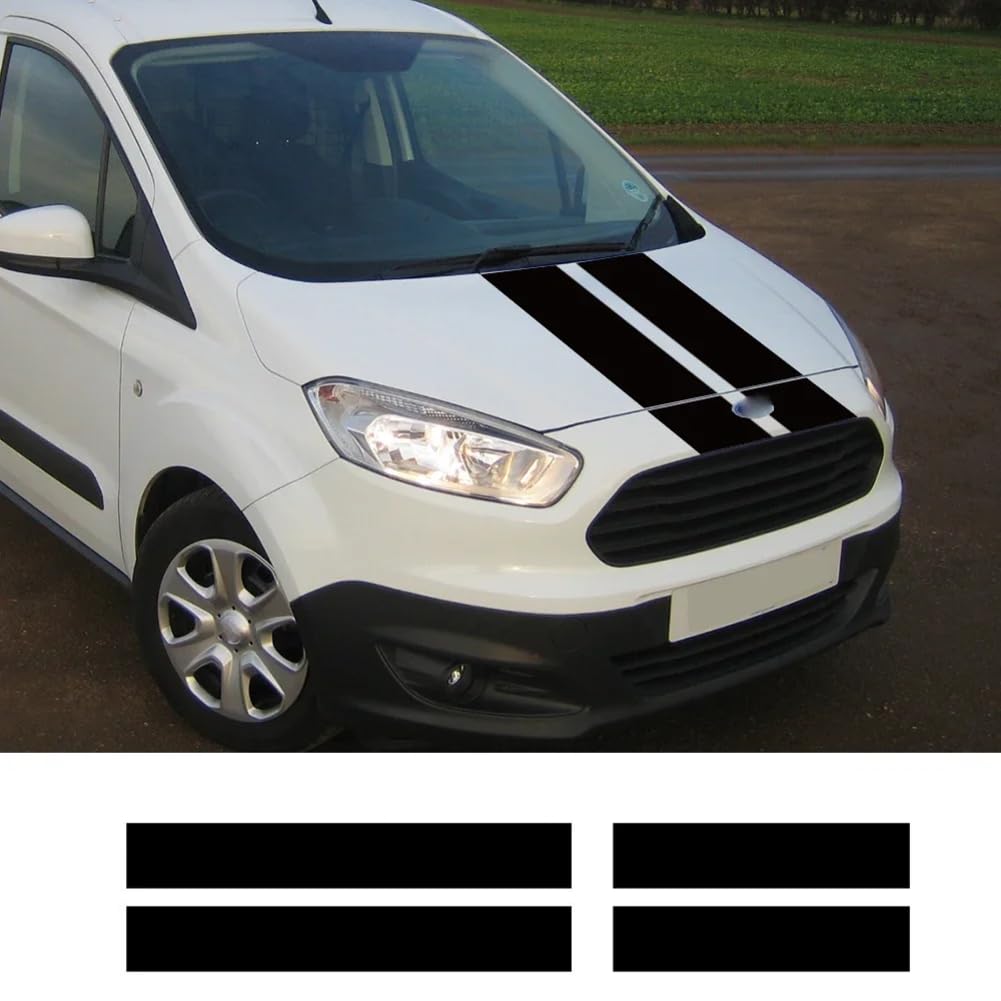 Auto Motorhaube Abdeckung Motor Aufkleber, für Ford Transit Courier Camper Van Cargo Vinyl Hintertür Dekor Aufkleber Auto Tuning Zubehör von BAKRSYT