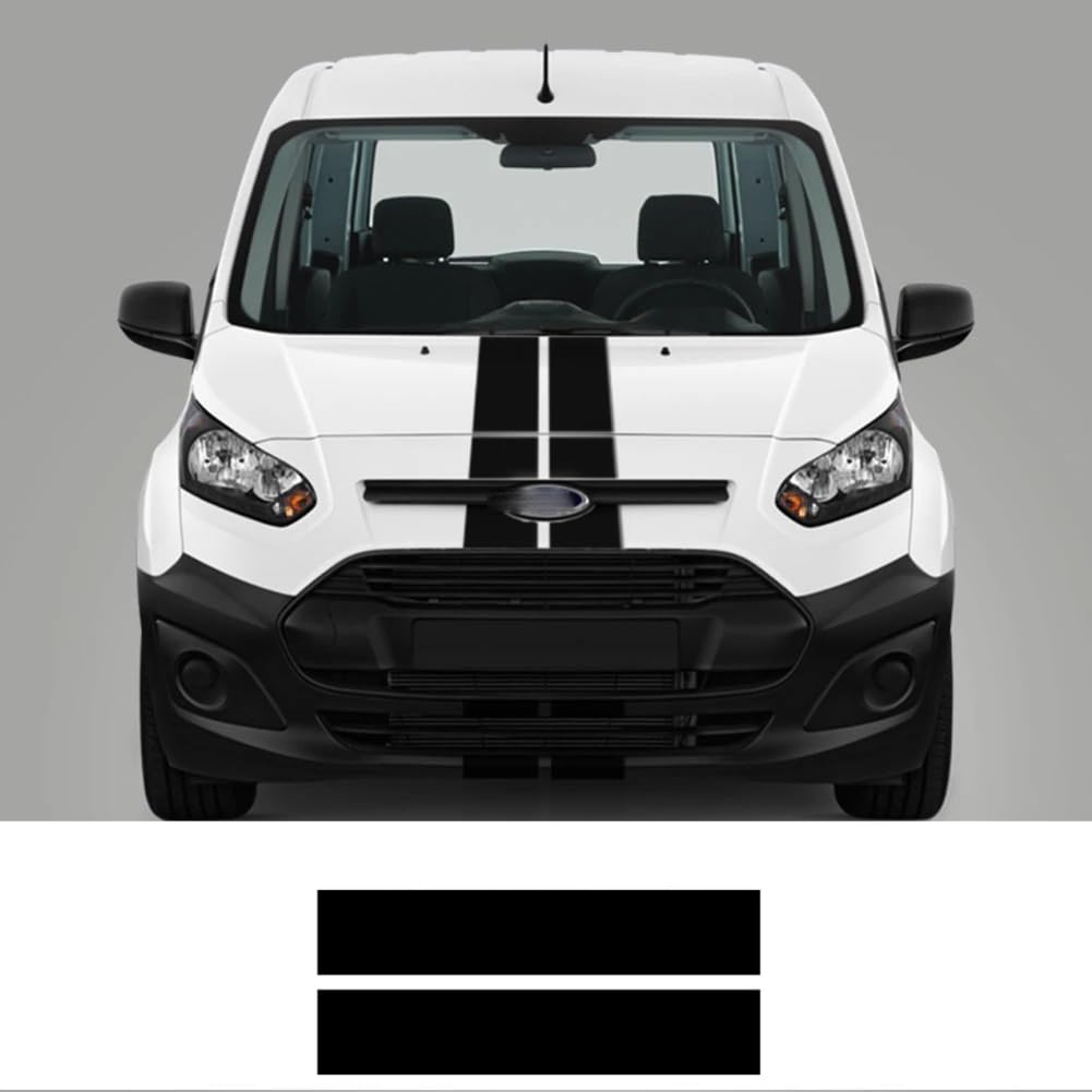 Auto Motorhaube Aufkleber, für Ford Transit Connect Tourneo Custom Camper Van Streifen Grafik Styling Aufkleber Auto Tuning Zubehör von BAKRSYT