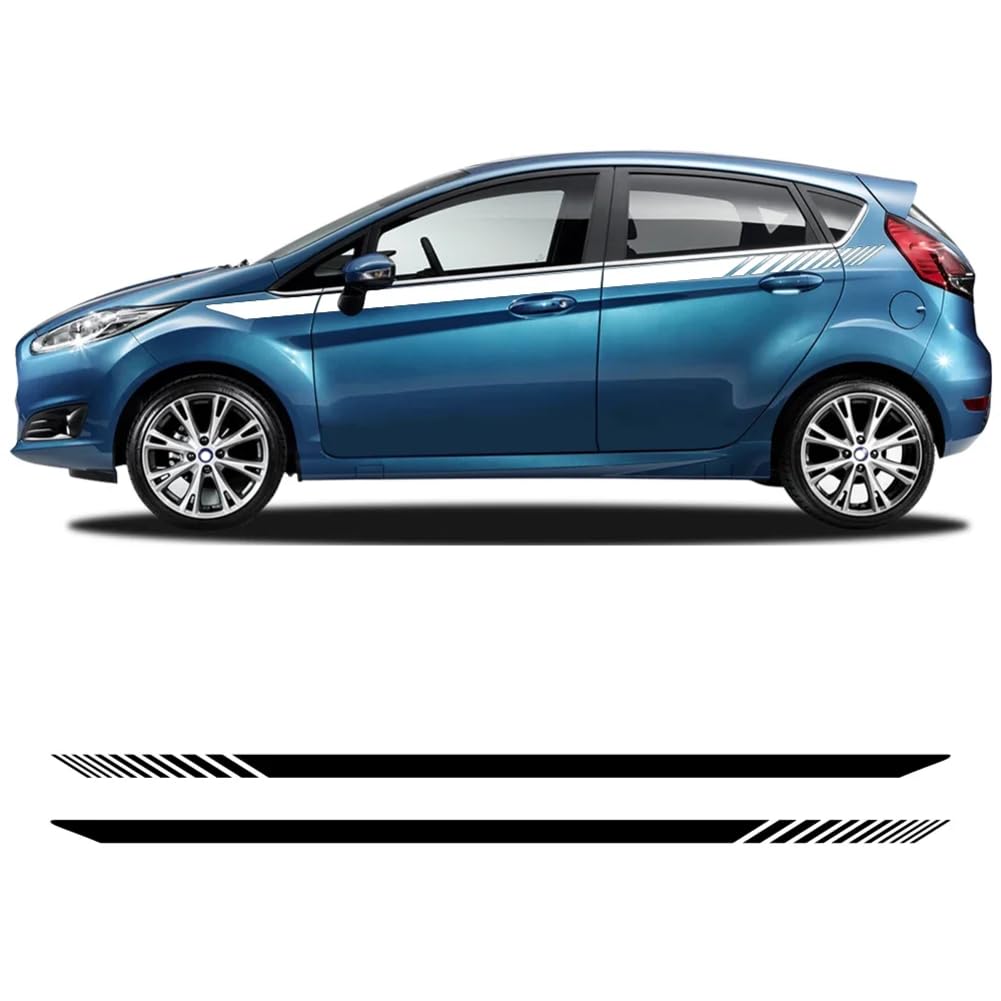 Für Ford Fiesta MK7 Autotür-Seitenaufkleber-Set, PVC-Abziehbilder, wasserdichte Vinylfolie, Autodekoration, Auto-Außenzubehör von BAKRSYT