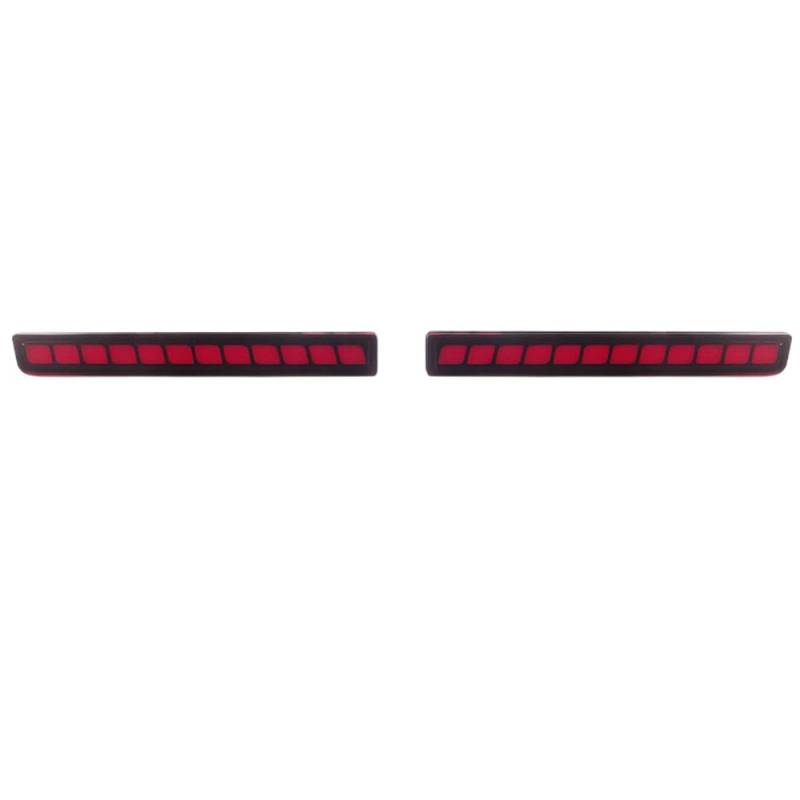 2 Stück Auto Hinten Stoßstange Lampe Brems Licht Dynamische Lampe Backup Reflektor Lampe Für Mitsubishi Xforce 2023 2024-Red||Model B von BAKUGO