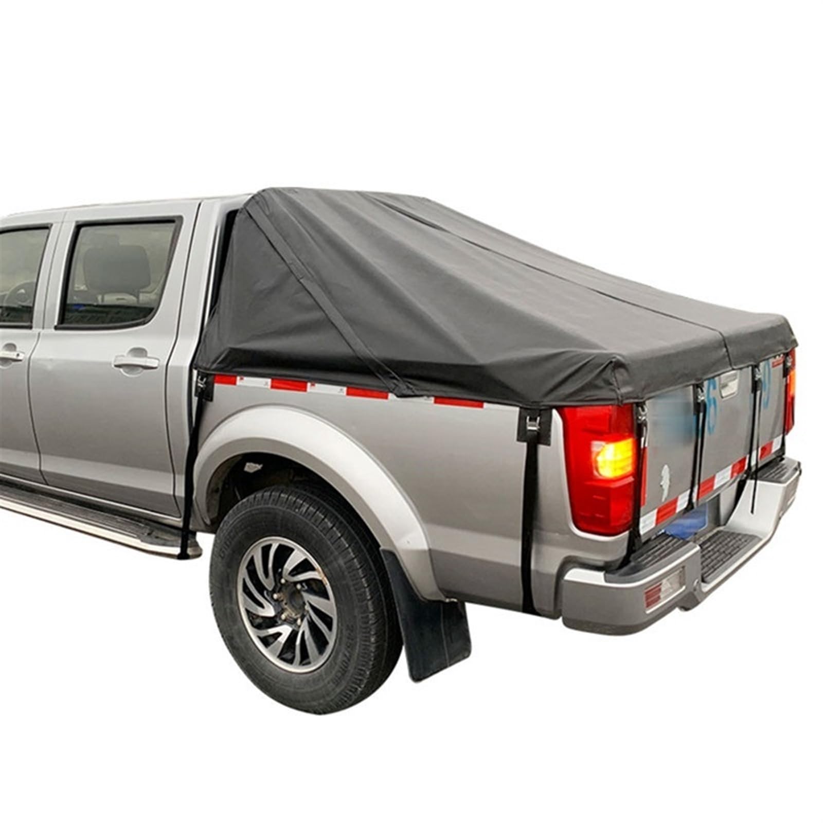 LKW-Bettabdeckung Pickup-Truck-Ladeflächenabdeckung, LKW-Ladeflächenplane, wasserdichte Pickup-Truck-Ladeflächenabdeckung (Color : Black, Size : 5.5-ft. Bed) von BAKYAR