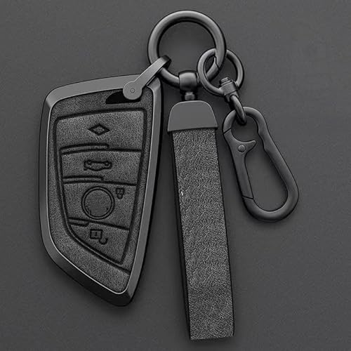 BALIJUN Auto Schlüssel Hülle für BMW M4, Leder Auto Schlüssel Cover Schlüsselgehäuse Schlüssel Schutzhülle Schlüsseletui Schlüssel Shell Autozubehör,C-1 von BALIJUN