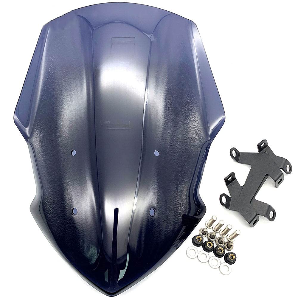 BALTDJL Motorradzubehör Racing Sport Touring Windschutzscheibe Deflektor Visier Visier kompatibel mit MT07 FZ07 2018-2020 Windabweiser (Dark Smoke) von BALTDJL