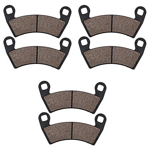 Bremsbeläge hinten Motorrad / Fit für Polaris Ranger Crew 700 800 2008-2015 RZR XP4 900 Diesel 12-14 XP 1000 EFI 2014-2019 Bremsbeläge Ersatz (3 Paar) von BALTDJL