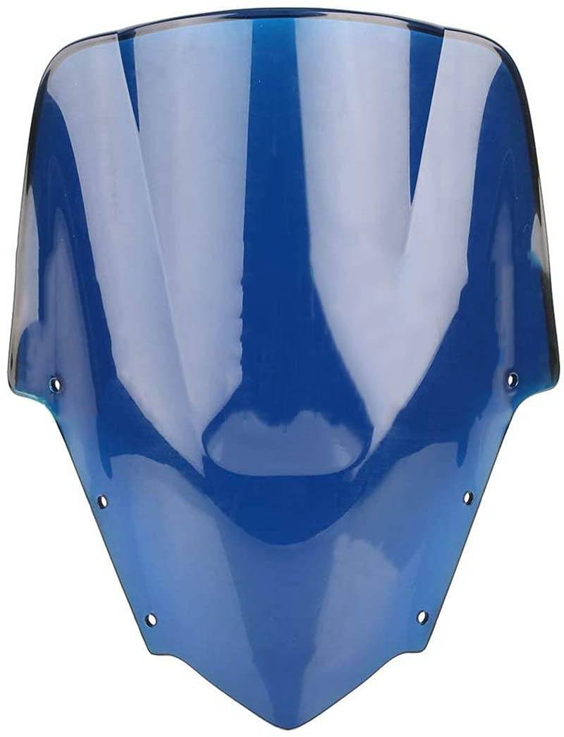 Kompatibel mit Yamaha Fazer FZ1S FZ1 1000 S 2006–2015 Motorrad-Windschutzscheibe, doppelte Blase, Frontscheibenabweiser (blau) von BALTDJL