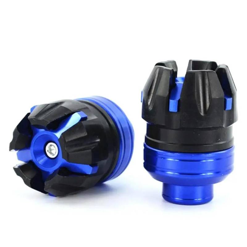 2 Stück Motorrad Vorne Hinten Gabel Rad Crash Protector Slider Protector Anti-Falling Rahmen Motorrad Modifikation Zubehör(Blue) von BANBE