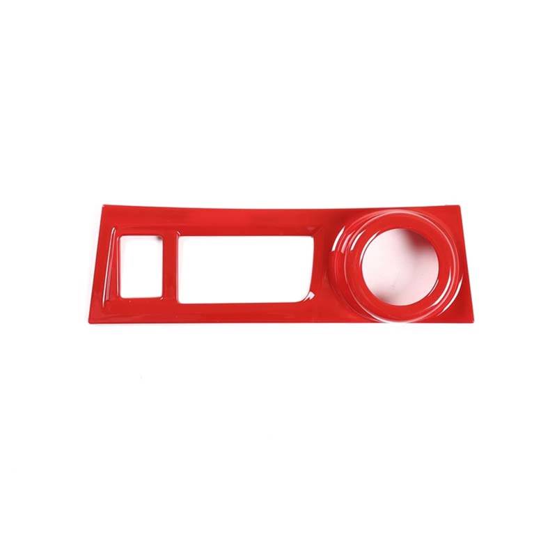 Armaturenbrett Aufkleber ABS-Kohlefaser Auto-Innenraum-Zündungsmotor-Start-Stopp-Knopf-Rahmenabdeckung Für Toyota 86 2012–2020(Rood) von BANBE