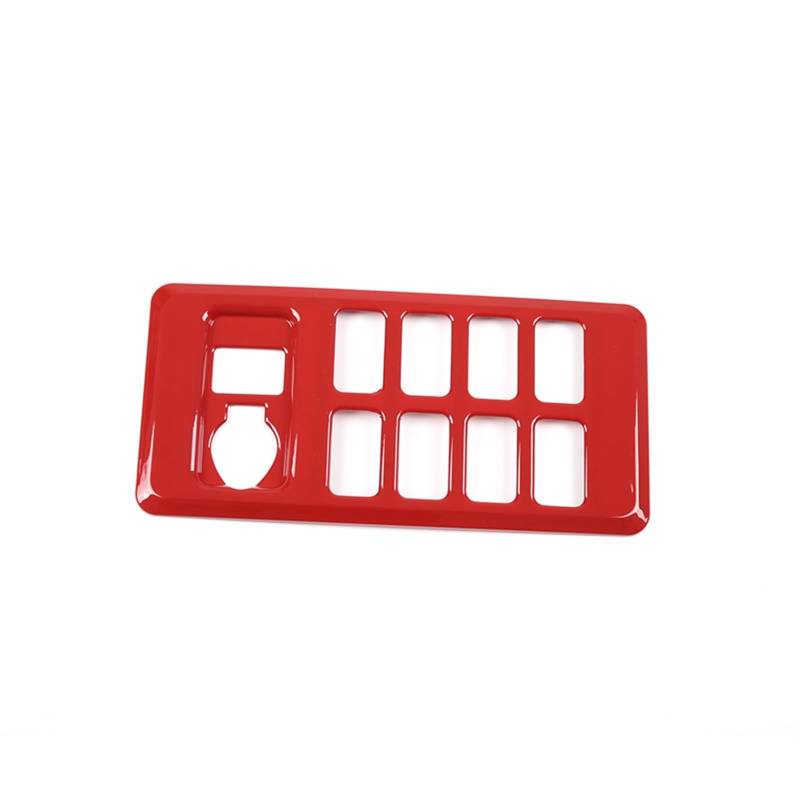 Armaturenbrett Aufkleber Abs Auto-Zentralklimaanlage-Modus-Panel-Abdeckung, Dekorativer Aufkleber Für Toyota Für FJ Cruiser 2007–2021(Rood) von BANBE