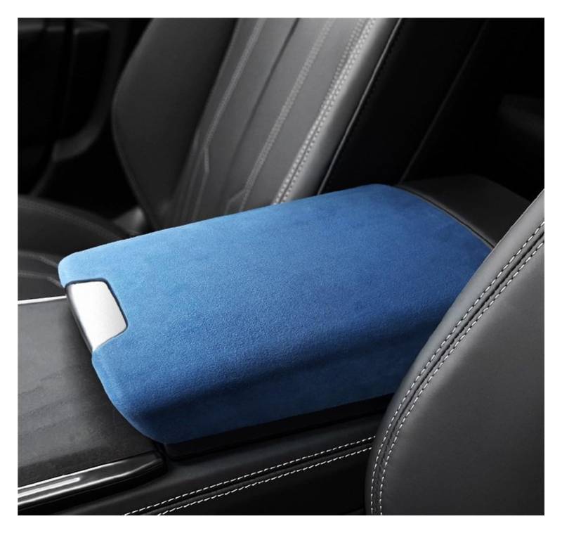 Armaturenbrett Aufkleber Auto Innenverkleidung Aufkleber Mittelkonsole Armlehne Box Panel Cover Aufkleber Leisten Für A6 A7 2019-2021(Blue) von BANBE