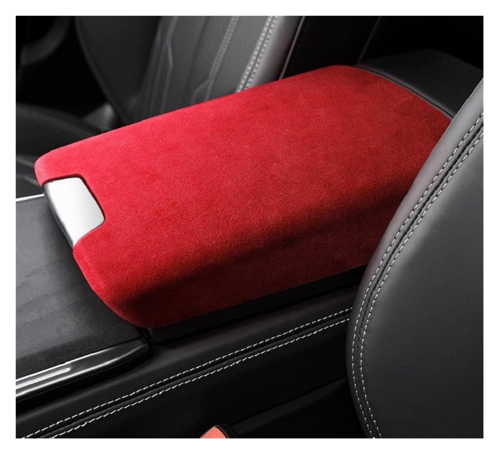 Armaturenbrett Aufkleber Auto Innenverkleidung Aufkleber Mittelkonsole Armlehne Box Panel Cover Aufkleber Leisten Für A6 A7 2019-2021(Rood) von BANBE