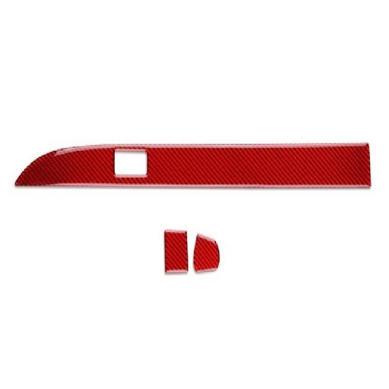 Armaturenbrett Aufkleber Autoaufkleber Aus Kohlefaser Für Co-Pilot-Armaturenbrett-Zierleiste Für BMW 6er-Reihe E63 E64 2004-2010(Rood) von BANBE