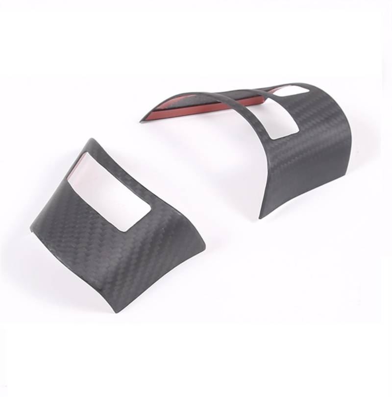 BANBE Echte Kohlefaser Auto-Lenkradknopf-Rahmenverkleidung Für Chevrolet Corvette C6 2005–2013 Autoinnenzubehör Lenkrad Dekoration(Matte Carbon Fiber) von BANBE