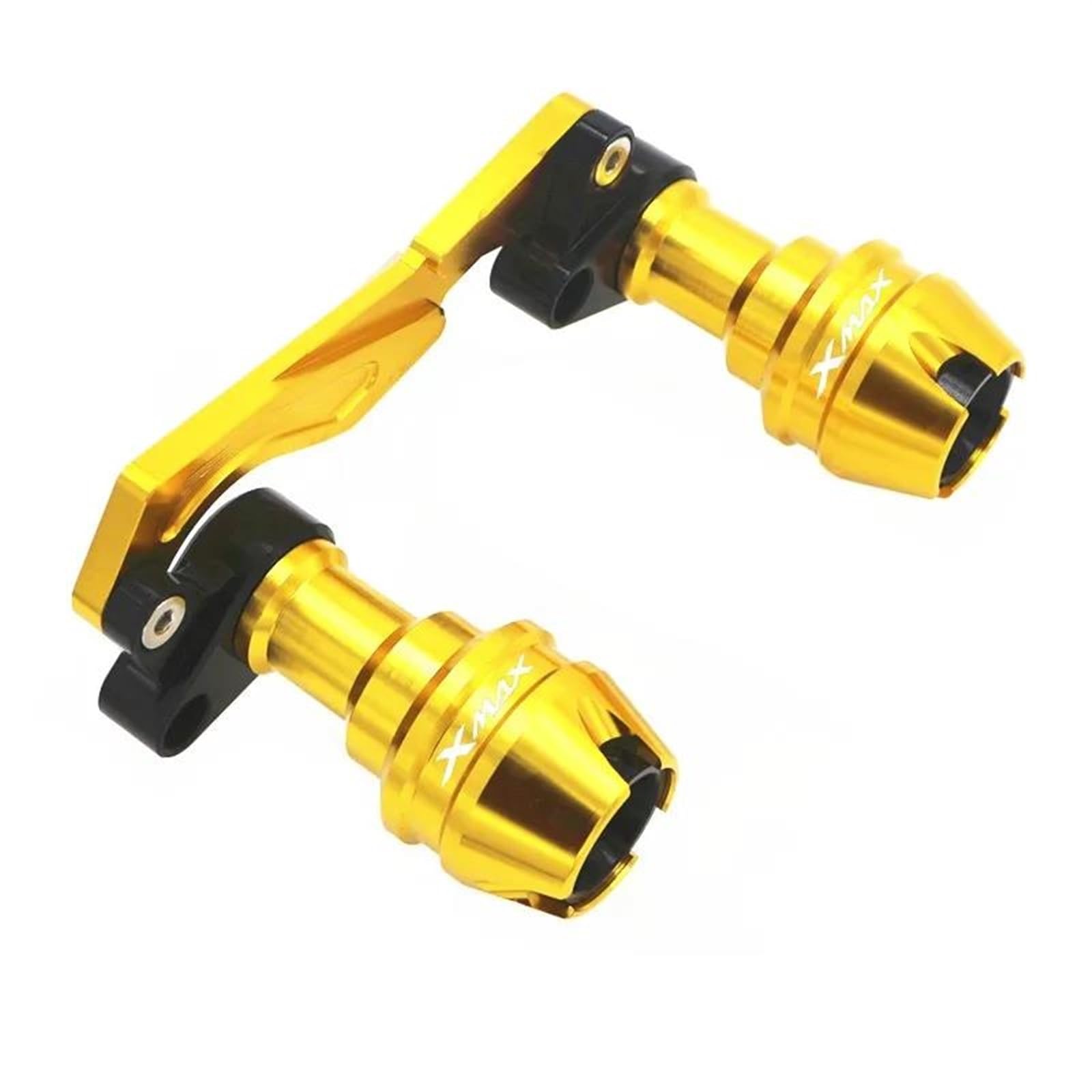 Für Yama-ha XMAX300 Für XMAX 300 Vorne Hinten Gabel Rad Fall Schalldämpfer Rohr Rahmen Schutz Rahmen Slider Anti Crash Protector(Gold,Rear) von BANBE