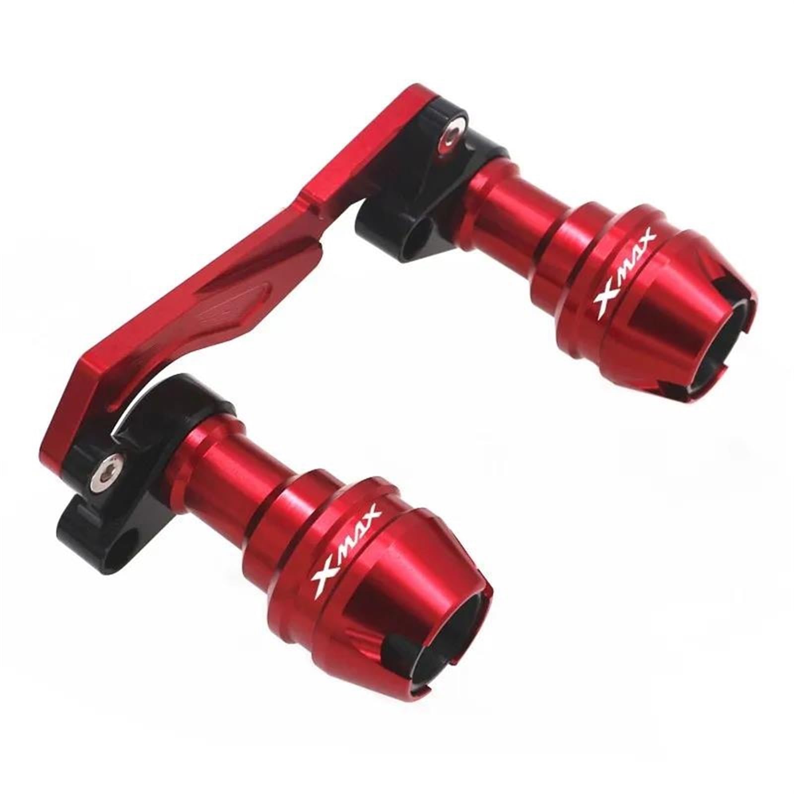 Für Yama-ha XMAX300 Für XMAX 300 Vorne Hinten Gabel Rad Fall Schalldämpfer Rohr Rahmen Schutz Rahmen Slider Anti Crash Protector(Rood,Rear) von BANBE