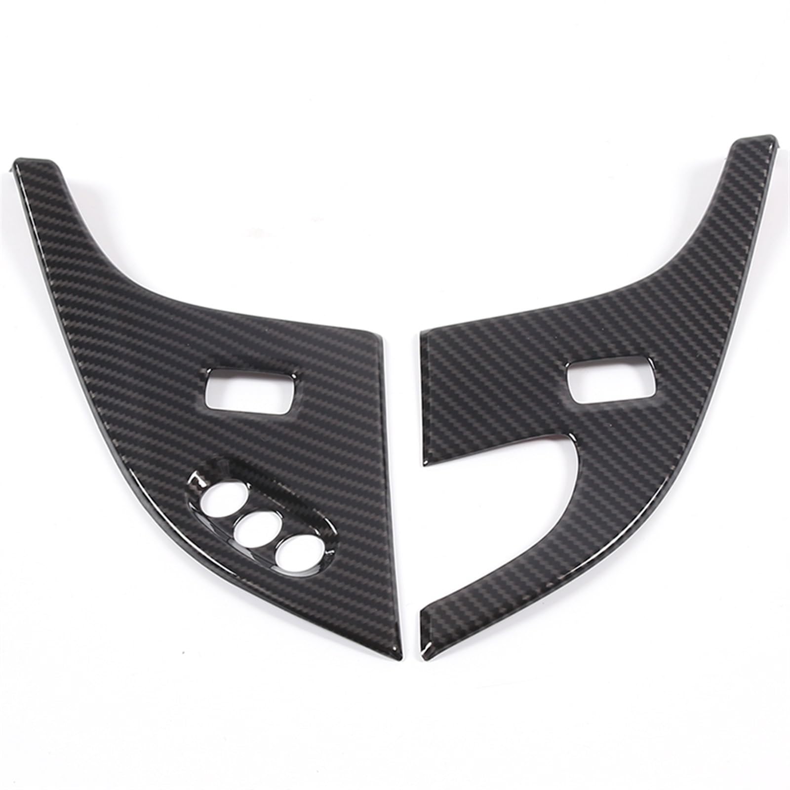 Innenraum Aufkleber ABS-Auto-Kindersicherungs-Türverriegelungsschalter-Panel-Abdeckungs-Ordnungsaufkleber Für Chevrolet Corvette C6 2005–2013(Carbon Fiber) von BANBE