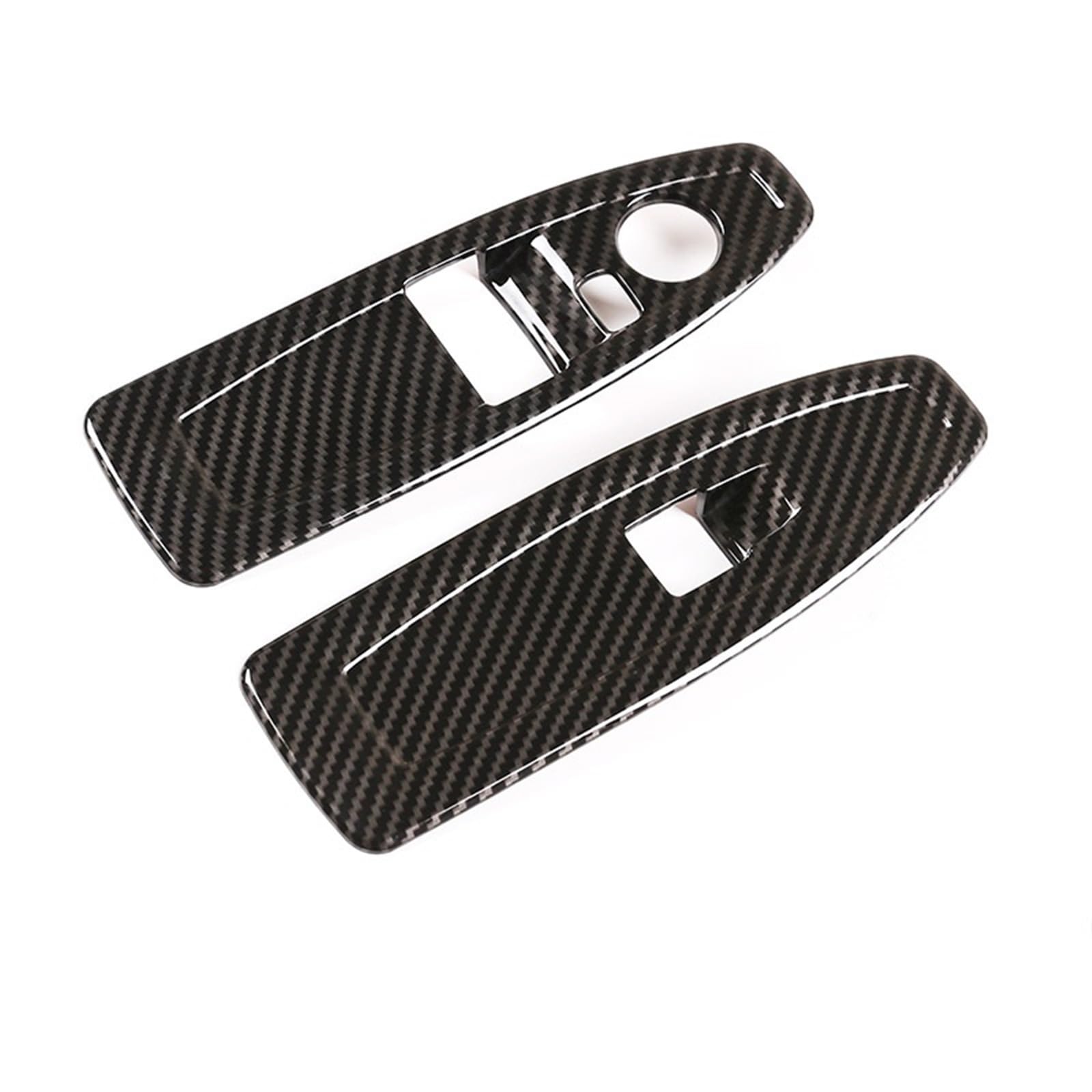 Innenraum Aufkleber ABS Kohlefaser/Silber Für BMW 1er F20 F21 2014–2019 Rahmenaufkleber Für Autoglas-Hebeschalter Auto Zubehör(Carbon Fiber) von BANBE