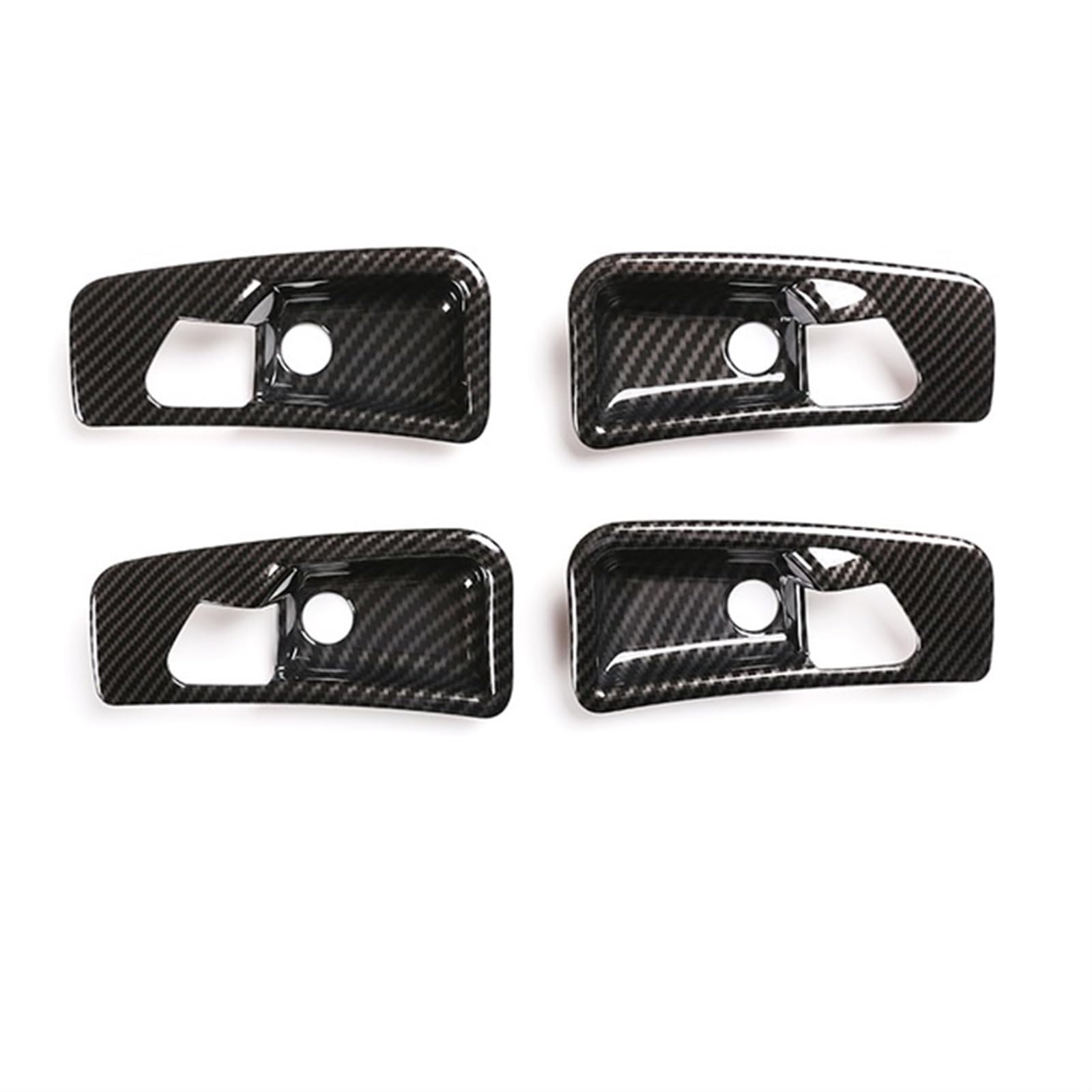 Innenraum Aufkleber ABS-Kohlefaser Auto-Innentürgriff-Schüssel-Dekorations-Abdeckungsaufkleber Für Benz G-Klasse W463 G63 G500 2007–2010(Carbon Fiber) von BANBE