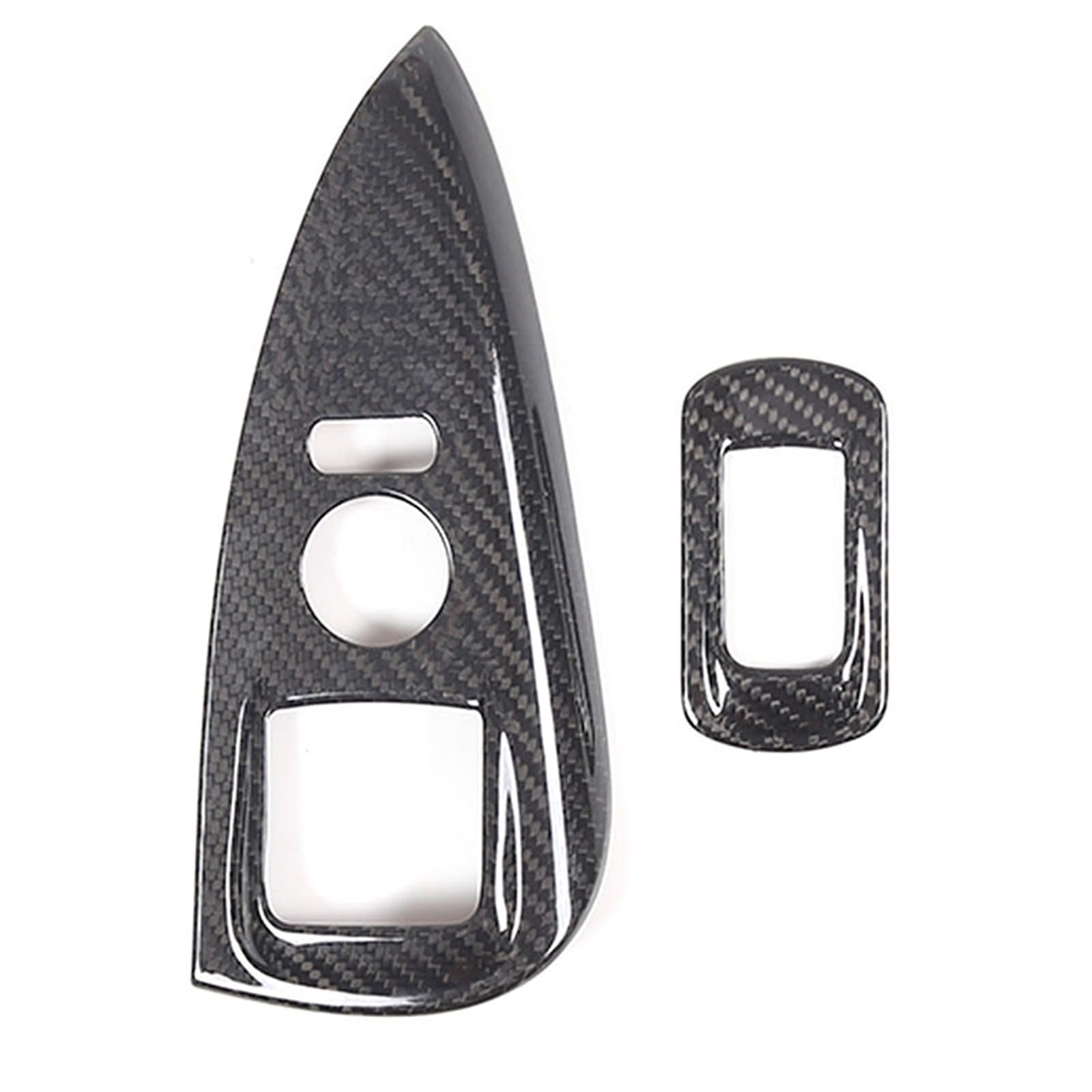 Innenraum Aufkleber Für Chevrolet Corvette C6 2005–2013 Echte Kohlefaser Auto Armlehne Fenster Glas Lift Bedienfeld Abdeckung Aufkleber Trim(Carbon Fiber) von BANBE