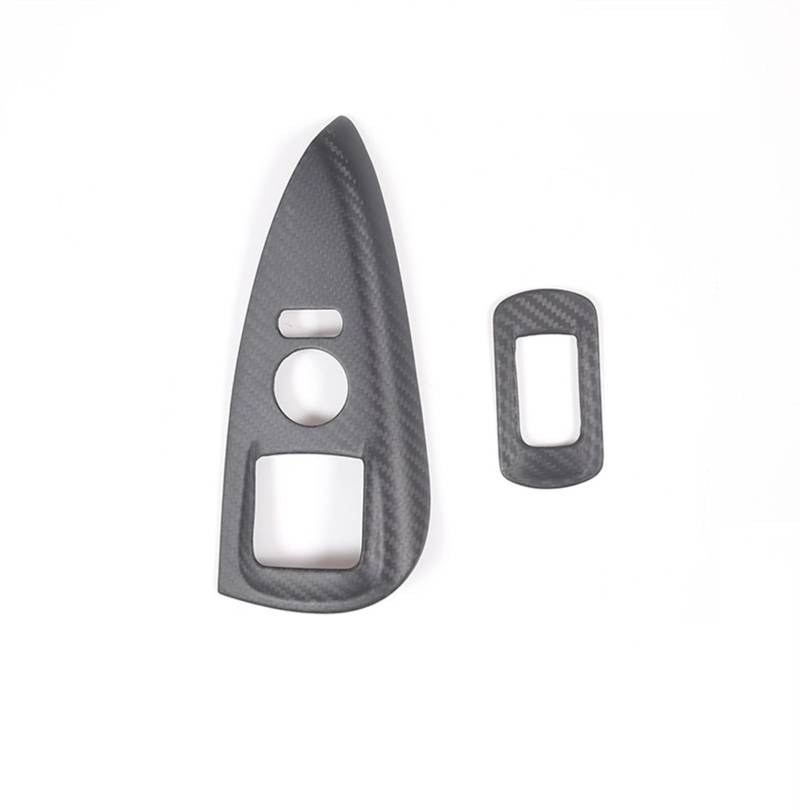 Innenraum Aufkleber Für Chevrolet Corvette C6 2005–2013 Echte Kohlefaser Auto Armlehne Fenster Glas Lift Bedienfeld Abdeckung Aufkleber Trim(Matte Carbon Fiber) von BANBE