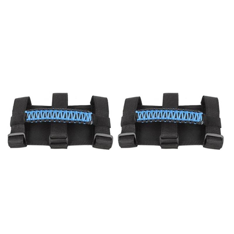 Innenraum Aufkleber Haltegriffe Für Überrollbügel Haltegriff Autozubehör Für Jeep Für Wrangler YJ TJ JK JKU JL JLU Für Gladiator JT 1955-2022(Blue) von BANBE