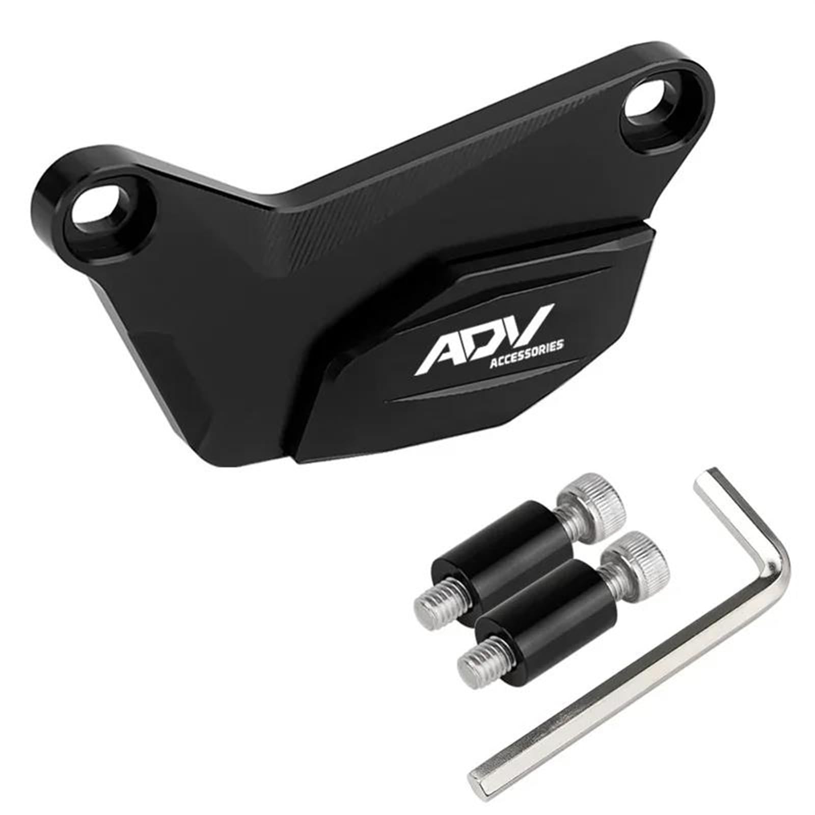 Motorrad Unterbodenschutz Fallschutzabdeckung Für ADV160 ADV 160 Getriebe Fallschutz Crash Slider Zubehör(Black) von BANBE