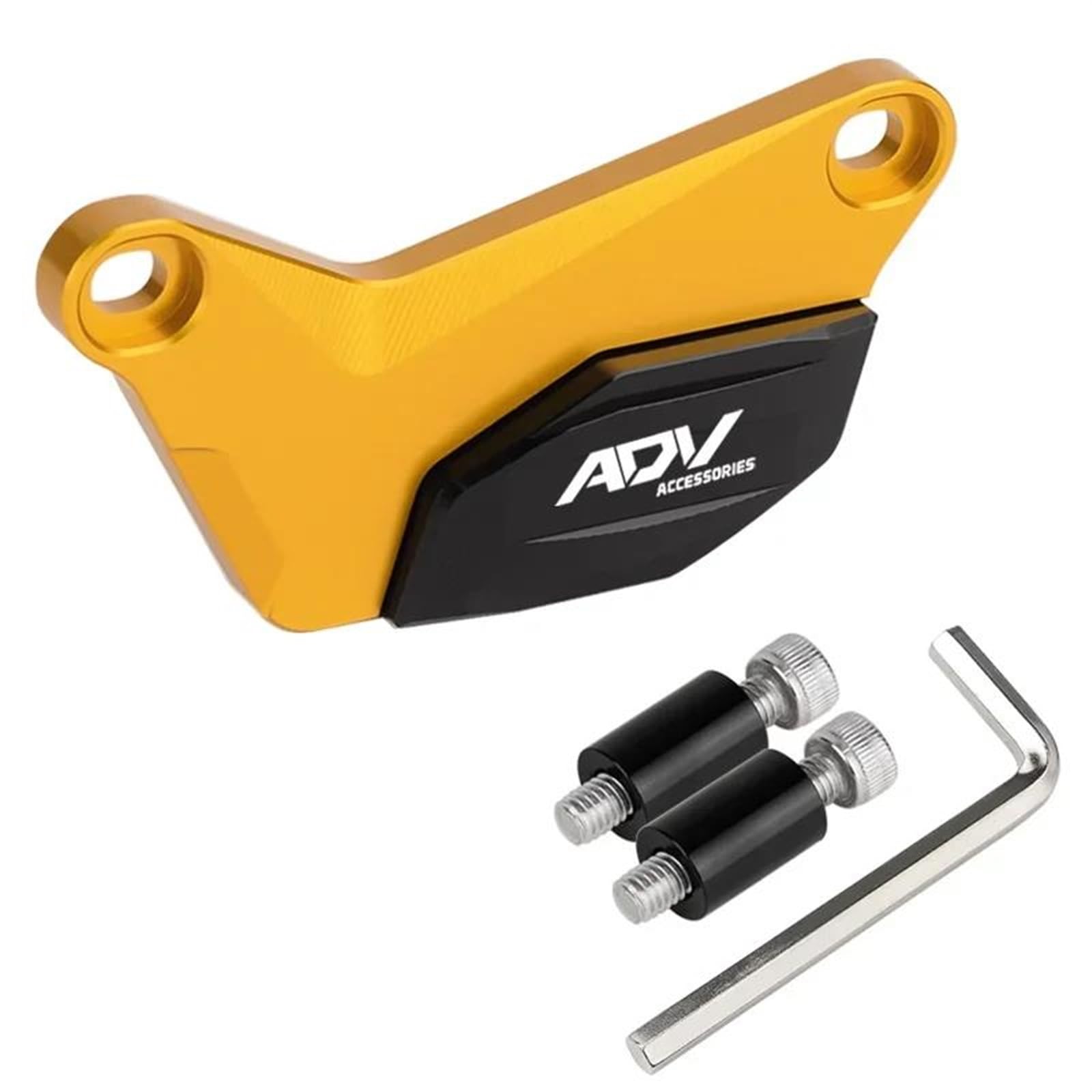 Motorrad Unterbodenschutz Fallschutzabdeckung Für ADV160 ADV 160 Getriebe Fallschutz Crash Slider Zubehör(Gold) von BANBE