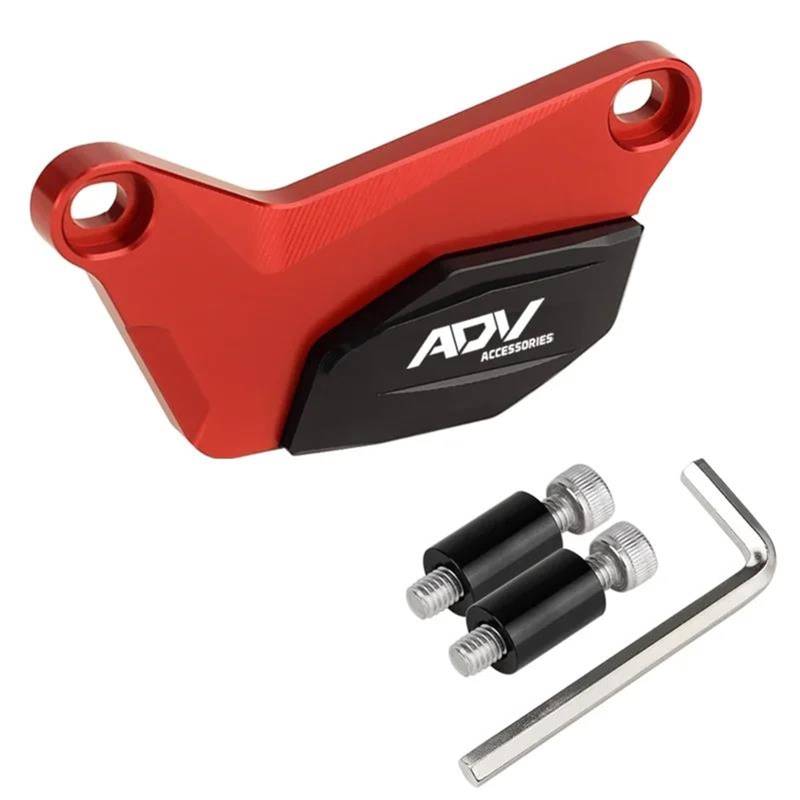 Motorrad Unterbodenschutz Fallschutzabdeckung Für ADV160 ADV 160 Getriebe Fallschutz Crash Slider Zubehör(Rood) von BANBE