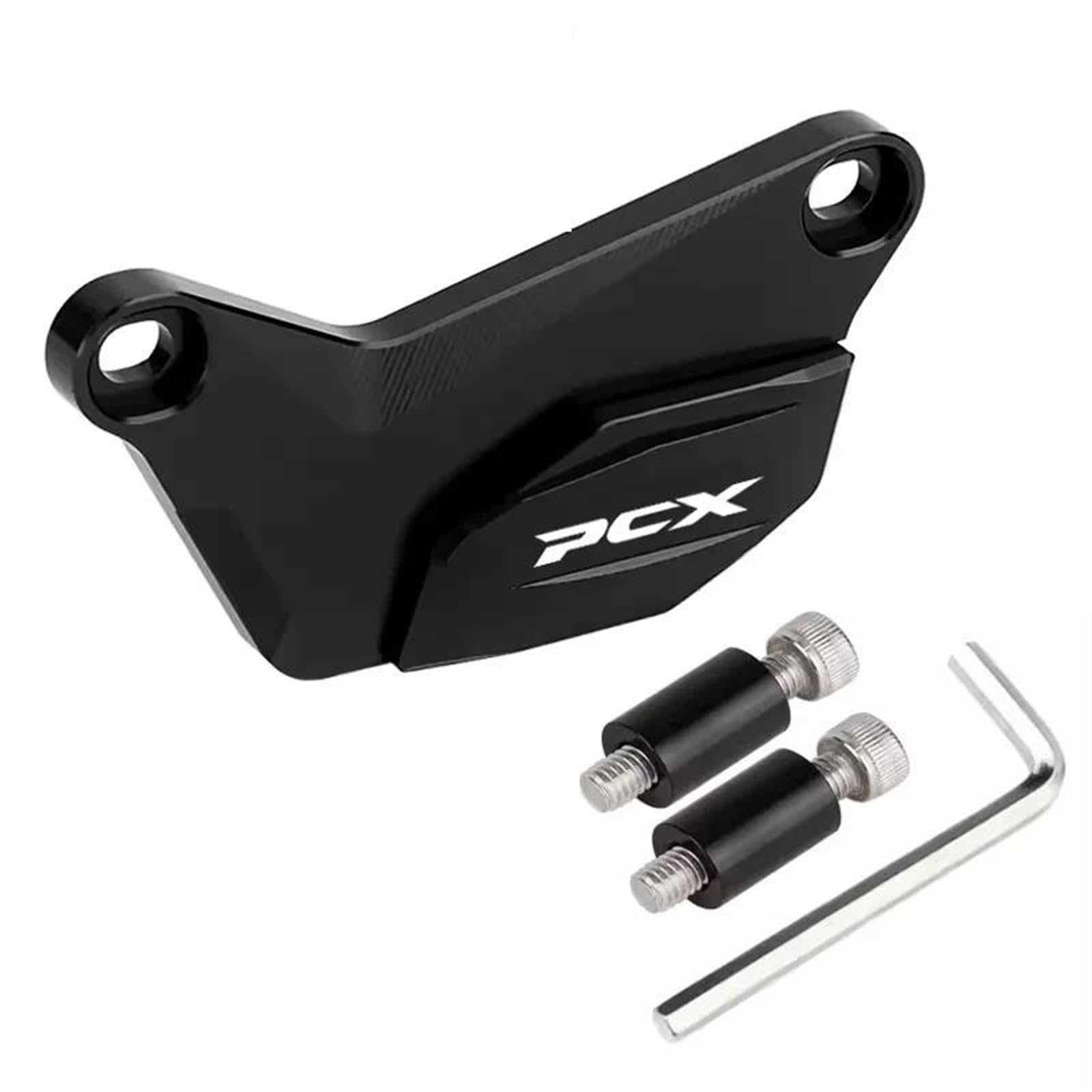 Motorrad Unterbodenschutz Fallschutzabdeckung Für PCX160 PCX125 Getriebe Fallschutz Crash Slider Zubehör(Black) von BANBE