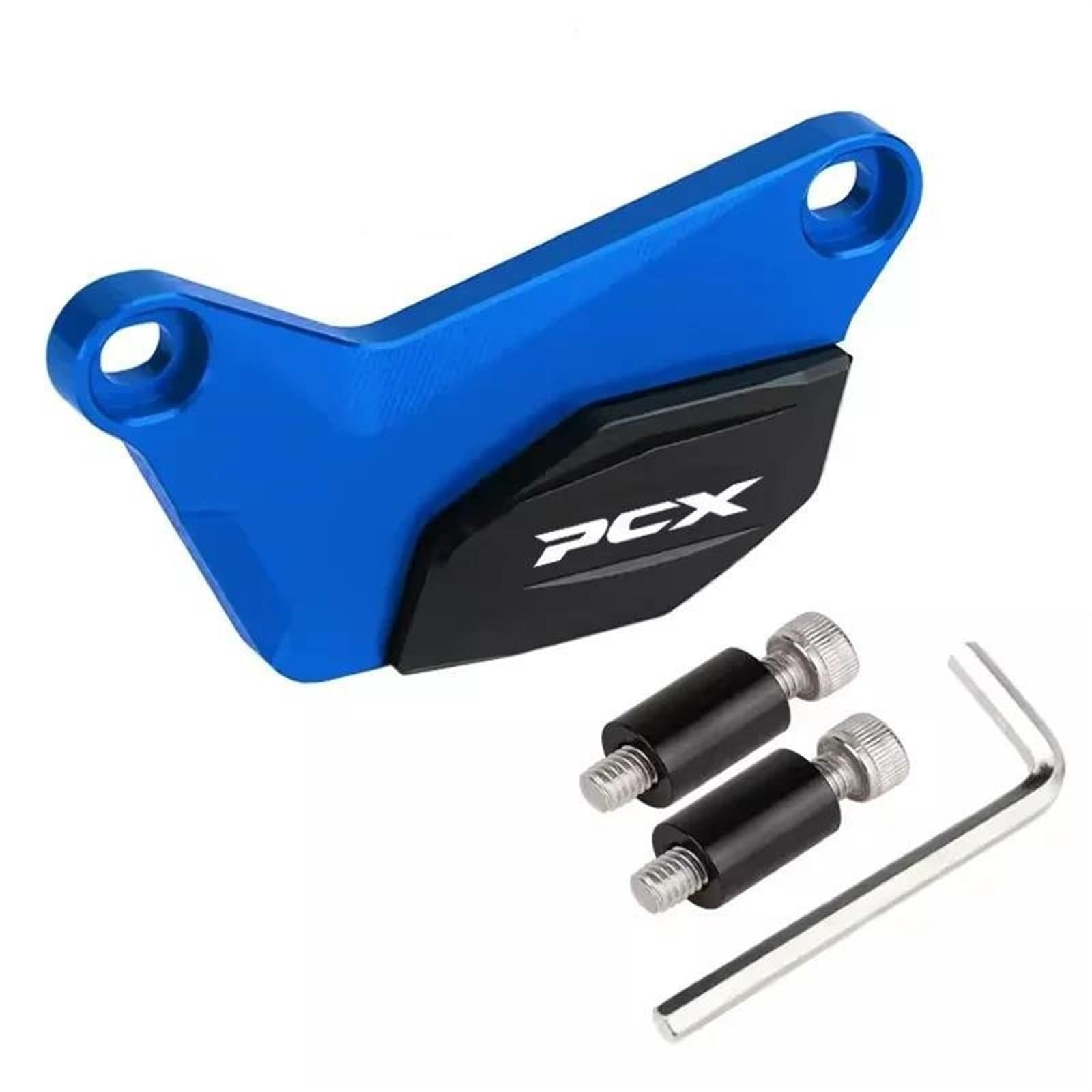 Motorrad Unterbodenschutz Fallschutzabdeckung Für PCX160 PCX125 Getriebe Fallschutz Crash Slider Zubehör(Blue) von BANBE