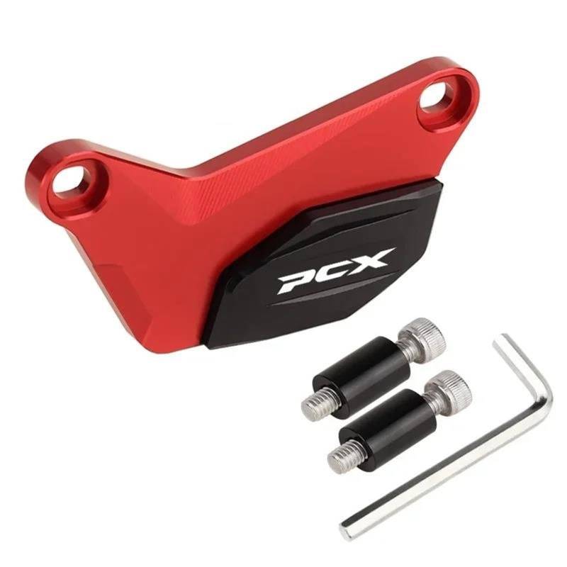 Motorrad Unterbodenschutz Fallschutzabdeckung Für PCX160 PCX125 Getriebe Fallschutz Crash Slider Zubehör(Rood) von BANBE